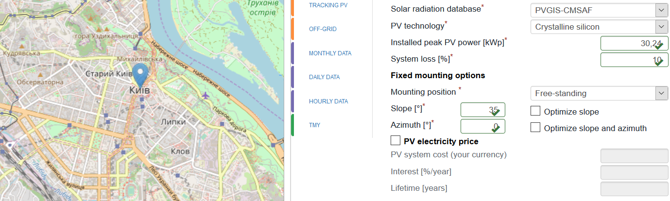 Разміщення сонячної станції 30кВт в Киеве