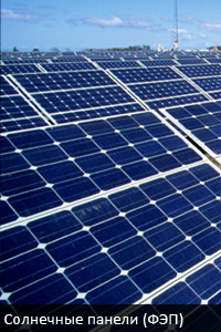 Сонячні батареї (фотоелектричні панелі)